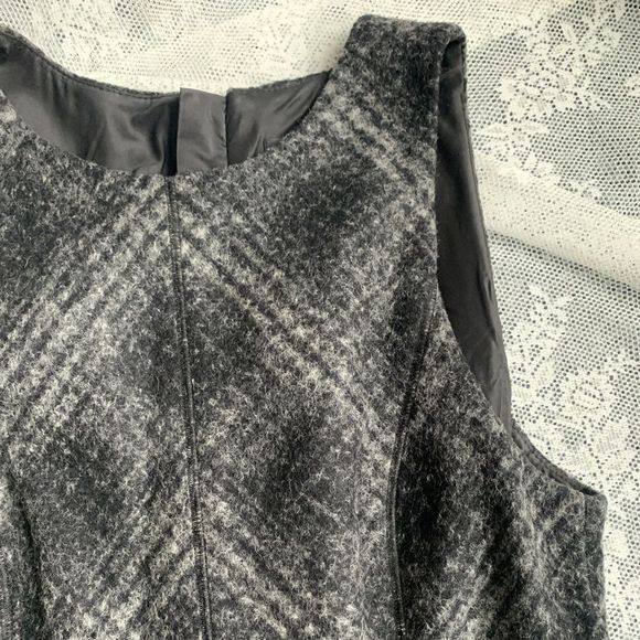 Warm Wool Blend Figure Flattering Plaid Midi Dress 10 Tall - Picture 10 of 10